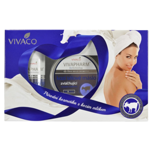 Vivaco Dárková kazeta kosmetiky s kozím mlékem VIVAPHARM 3 pcs