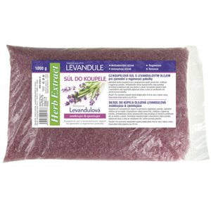 Vivaco Herb extrakt Koupelová sůl s levandulovým olejem 1000 g