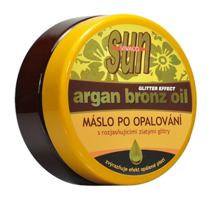 Sun Vital Rozjasňující máslo po opalování s BIO arganovým olejem a zlatými glitry SUN VIVACO 200 ml