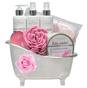 Vivaco VivaPharm Dárková vanička kosmetiky s růžovou vodou