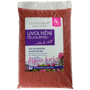 Vivaco VivaPharm Sůl do koupele Alpské byliny UVOLNĚNÍ TĚLA & MYSLI 1000 g